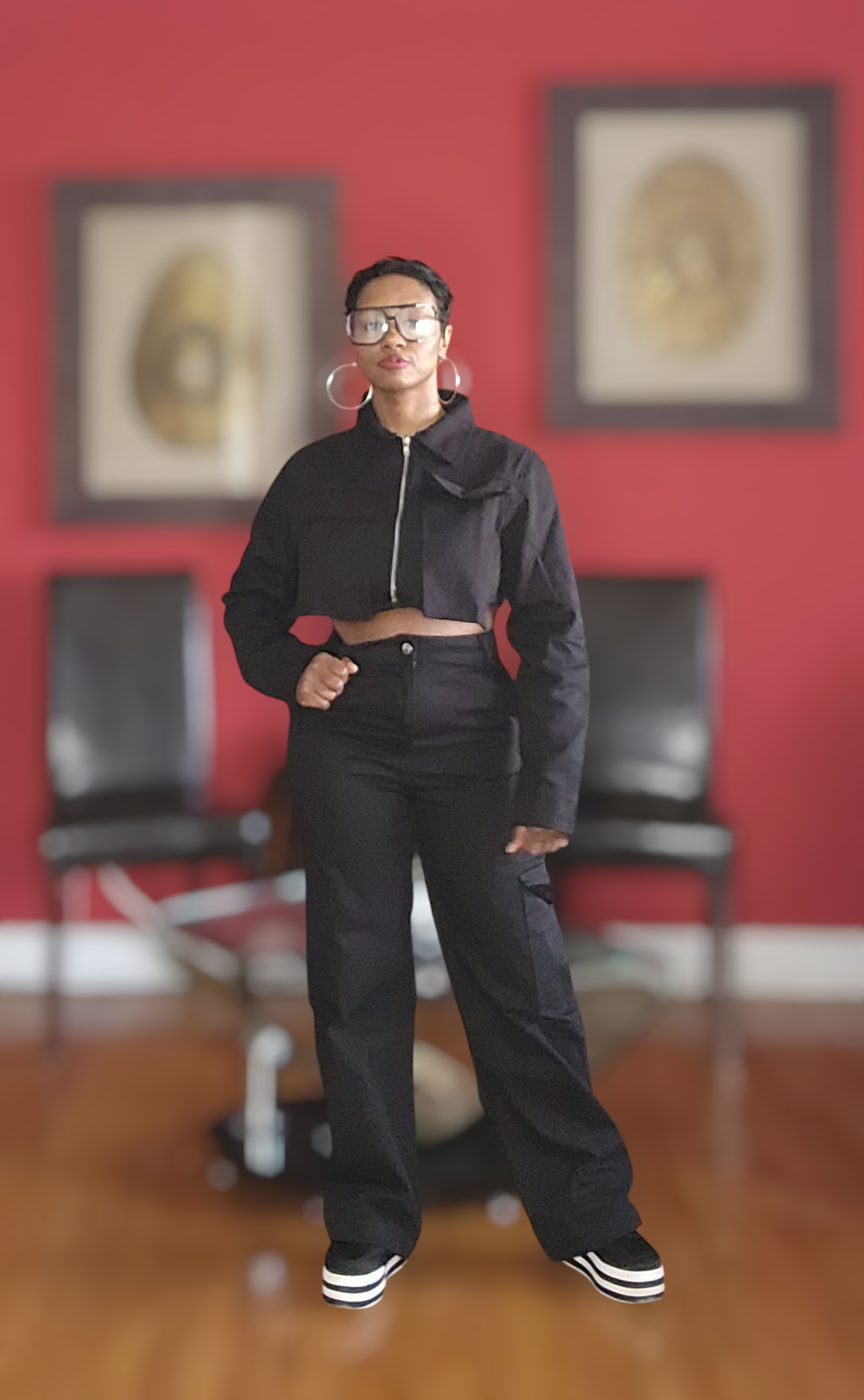 Crop Jacket Cargo Set